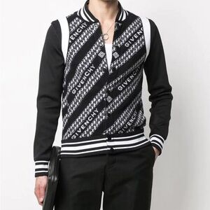 Givenchy Black and White Bomber Jacket